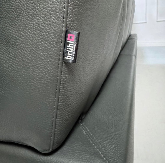 Image 1 of Brühl Moule Ecksofa Designer Sofa Couch Leder Grau