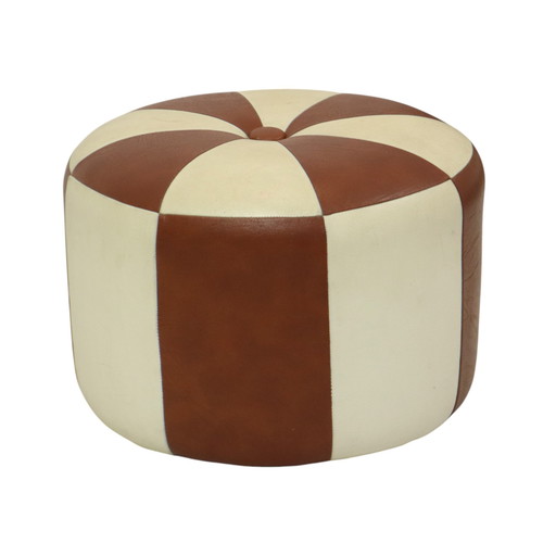 Vintage Pouf Two-tone Skai