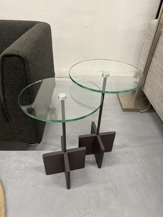 Image 1 of 2 Tables d'appoint Beek Cross Glass Design Chêne Bois