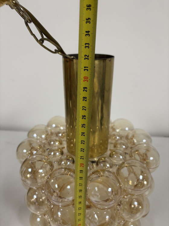 Image 1 of Exclusieve Limburg Helena Tynell “Bubble Lamp” – Amber / goud kleurig glas