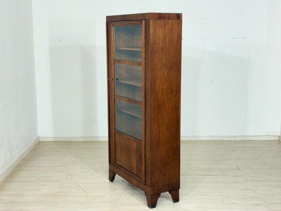 Image 1 of Elegant vintage bookcase made of solid wood / Art Deco