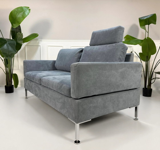 Image 1 of Brühl Alba Designer Sofa Couch Stoff Blau