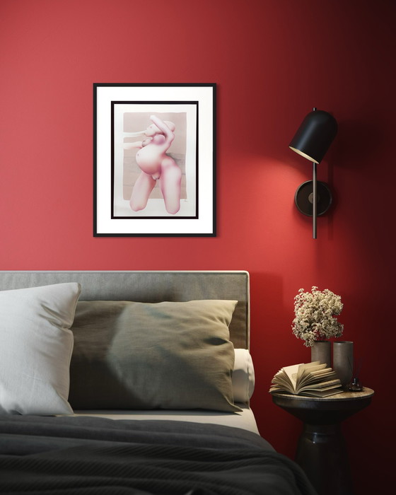 Image 1 of Yvon Adam raro cuadro erótico circa 1985 - enmarcado