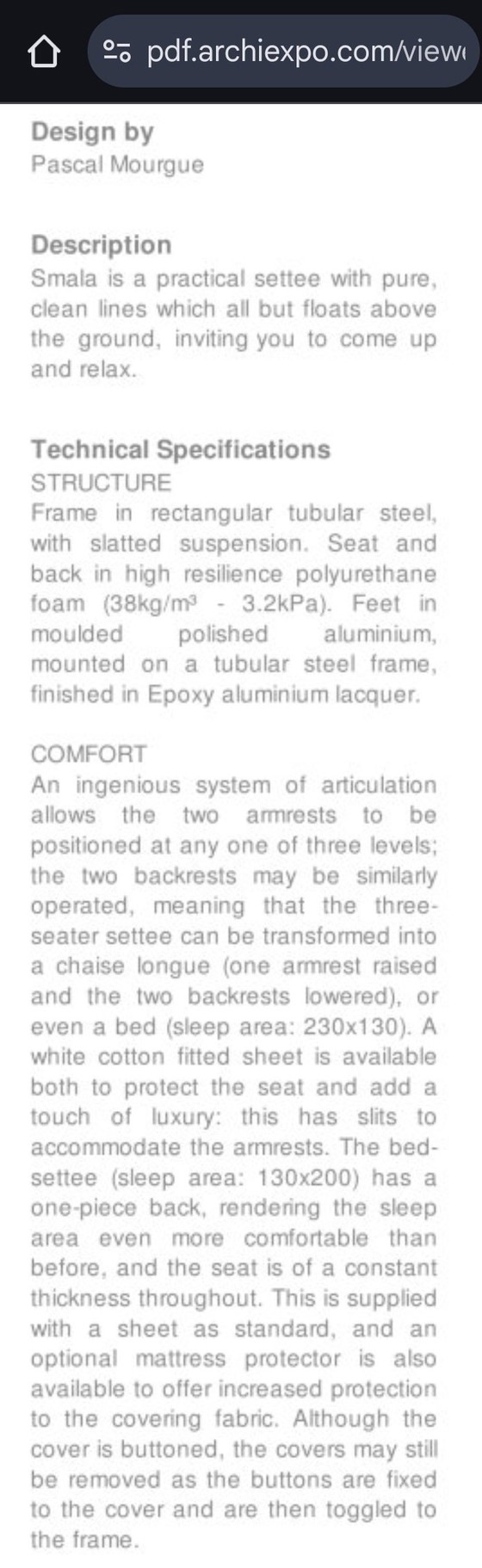 Image 1 of Ligne Roset Smala + poggiapiedi + cuscini