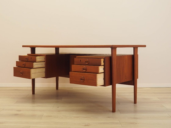 Image 1 of Scrivania in teak, design danese, anni '70, designer: Kai Kristiansen