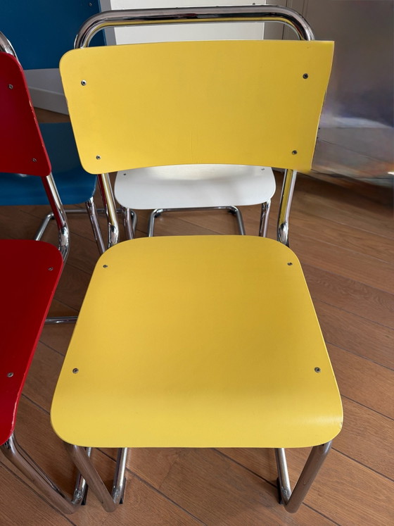 4x sedia Gispen 101 – Sedie da pranzo, Legno, Metallo (photo 4 of 12)