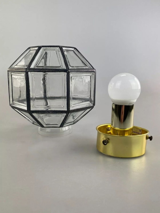 Image 1 of Lámpara de techo de los años 60 y 70, cristal de Limburgo, diseño de la era espacial, años 60 y 70.