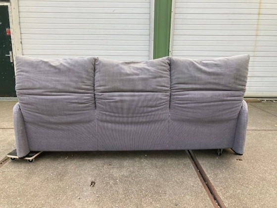 Image 1 of Divano Cassina Maralunga 3 posti, velluto bicolore nero/grigio