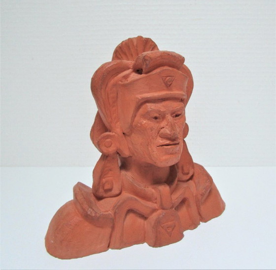 Image 1 of Amerindian face candlestick by Mario Frascaroli