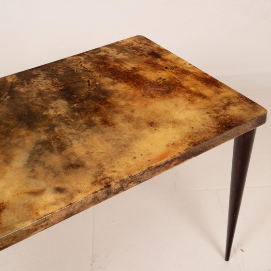 Aldo Tura Mid Century Rectangular Parchment Low Coffee Table mod. 825 Itayl 1950 – Wood, Mid Century Modern (photo 13 of 27)