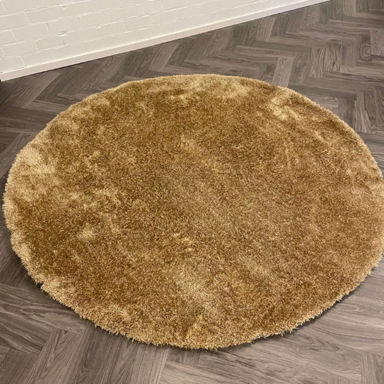 Image 1 of Brinker Carpets Puglia Fall Ockerfarbener runder Teppich – 200 x 200 cm