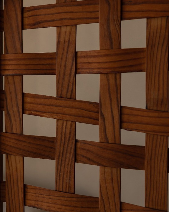 Image 1 of Divisorio per ambienti vintage in legno di pino, divisorio per ambienti a 3 parti