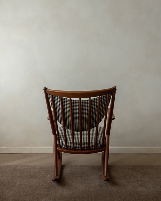 Image 1 of Vintage Deense teakhouten schommelstoelen set van 2 - model 182 van Frank Reenskaug voor Bramin, jaren 1950