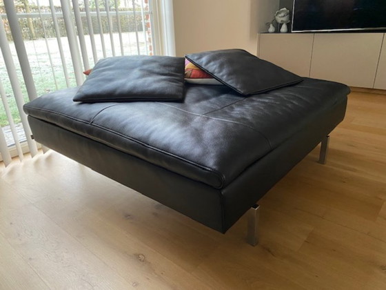 Image 1 of Salón de diseño Jori Shiva – 310 cm con sillón + puf grande – Piel Fuerte (negro) – Excelente estado