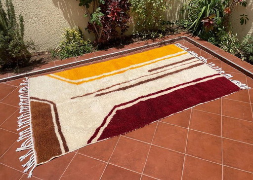 Tapis en laine naturelle tissé main à motifs colorés taille 1,5/2,5 m – Aime Té, vloerkleden en tapijten, Wool (photo 2 of 7)