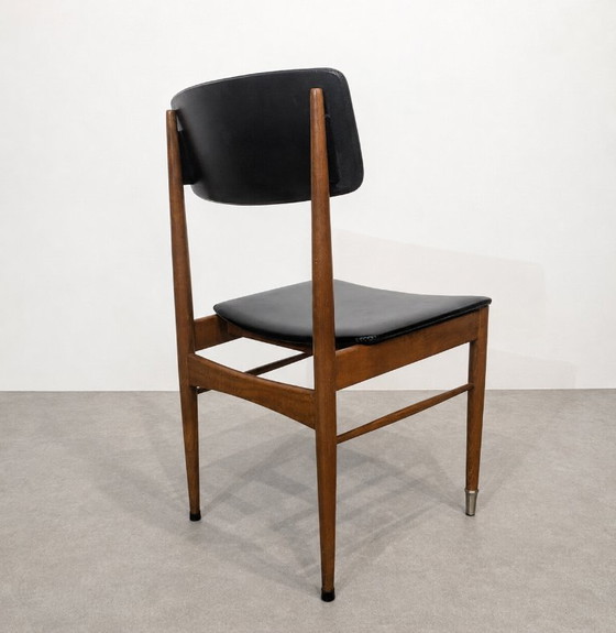 Set di sei sedie da pranzo scandinave di metà secolo, anni '60 – Skai, Wood, Vintage (photo 6 of 9)