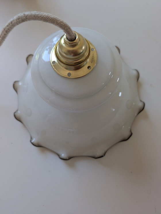 Image 1 of nostalgic atmospheric opaline glass lampshade