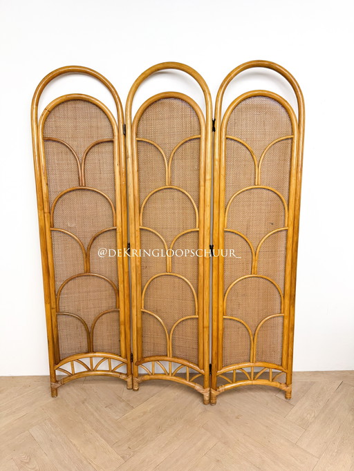 Divisorio vintage in rattan