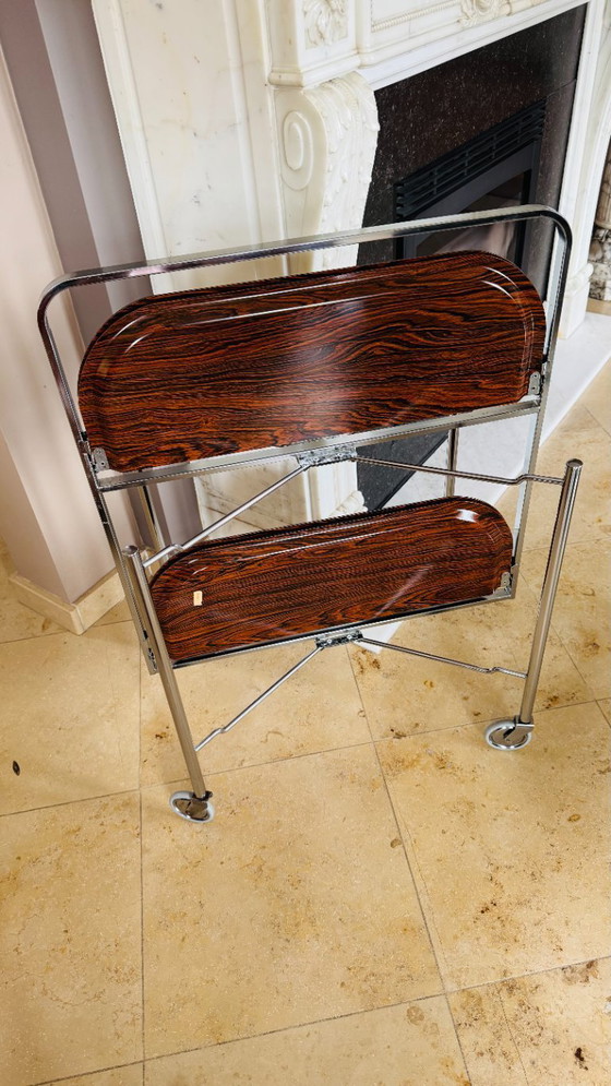 Image 1 of Chariot de service pliant verni 1960