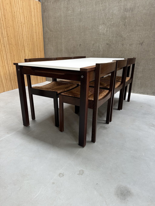 Vintage-Essbereich aus Wengeholz von Pastoe (ausziehbar)