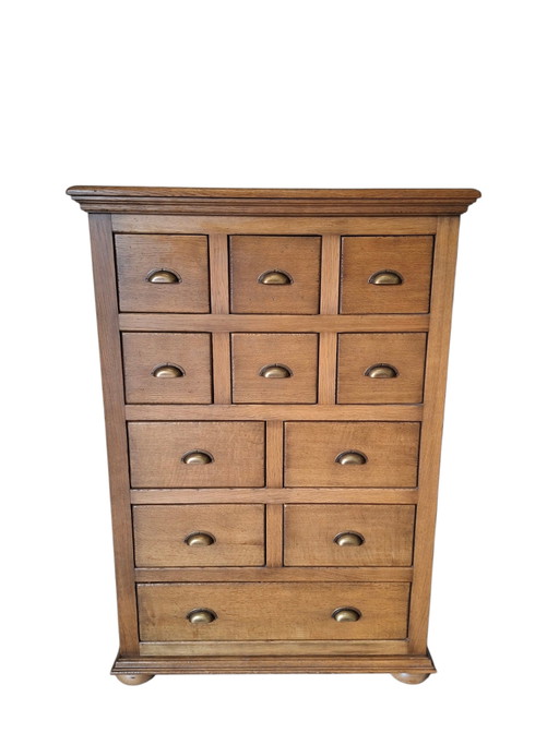Country-style chest of drawers, apothecary cabinet, filing cabinet, dimensions 85x42cm and 122cm high. – ladekasten, Wood