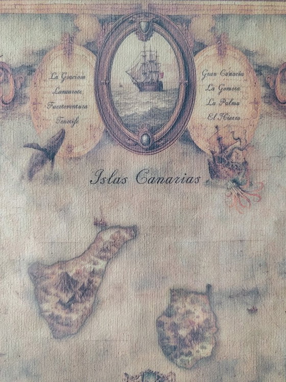 Mappa artistica delle Isole Canarie – La Palma – Stampe artistiche, Glass, Paper (photo 3 of 6)