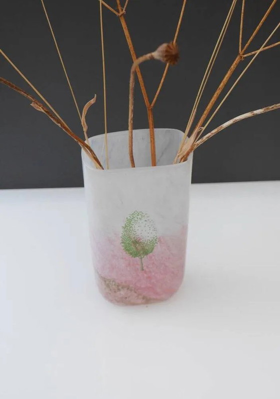 Image 1 of Scandinavian glass art vase known as May by Kjell Engman for Kosta Boda, 1980s