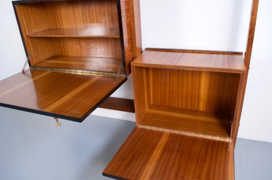 Image 1 of ITALIAANSE MODULAIRE VLOER- EN PLAFONDPLANKENSET VAN PALISSANDERHOUT, JAREN 60