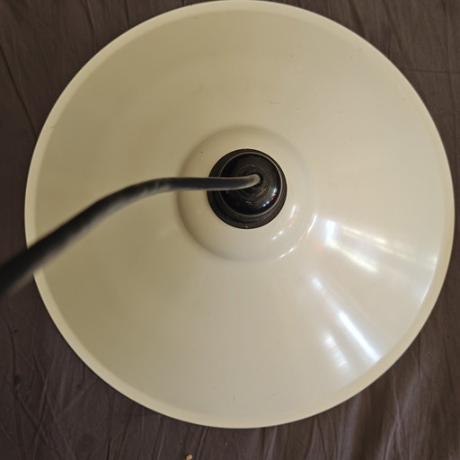 Lampada a sospensione dal design vintage in alluminio laccato bianco – Retro / Industriale