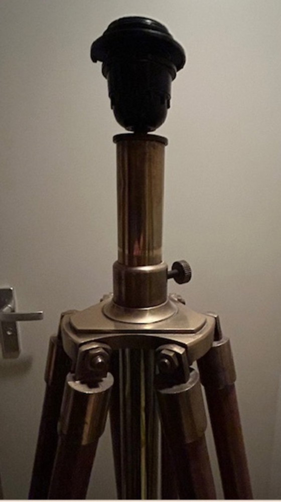 Image 1 of Houten Statief Vloerlamp