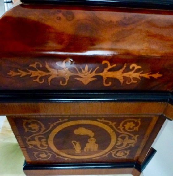 Image 1 of Meuble à boissons - Noyer - Cave à alcools - Marqueterie.