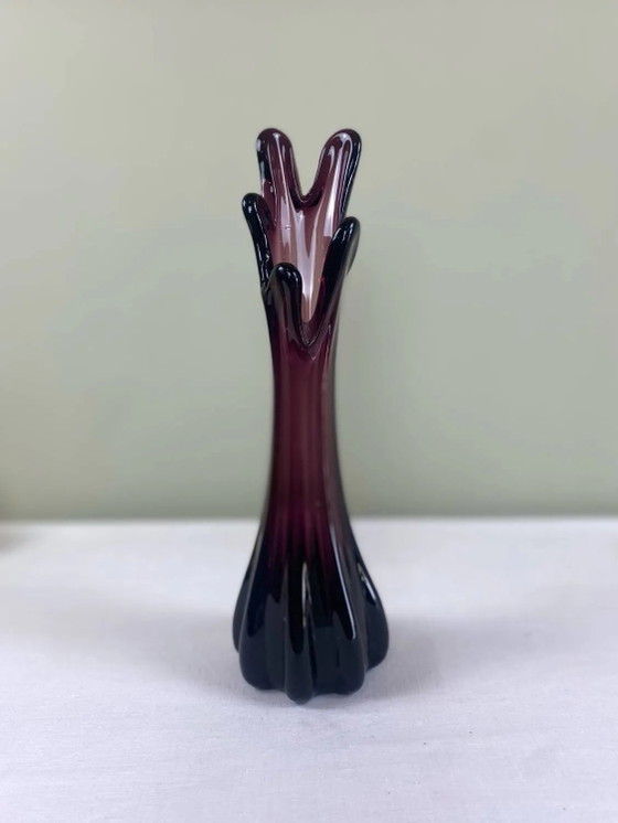 Vintage five-finger vase – Crystal, Glass (photo 2 of 10)