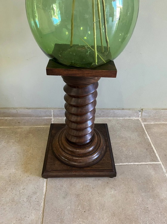Piédestal colonne torsadée dans le style d'une vis de pressoir à vin. – Selettes, Wood, Rustic (photo 7 of 11)
