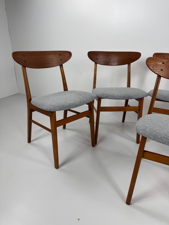 Image 1 of Set di 6 sedie da pranzo Farstrup "Modello 210" - Eleganza danese di metà secolo