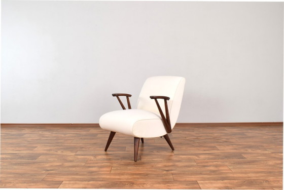 Mid-Century Modular Polish Armchairs, 1960s, Set of 2 – GFM, Wood, Wool (photo 9 of 20)