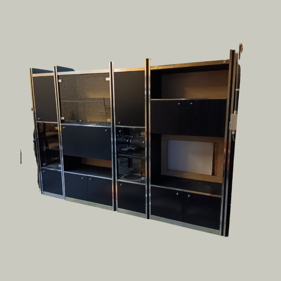 Image 1 of Vintage modular Italian wall cabinet 1970s