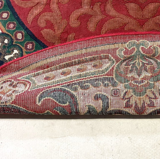 Image 1 of Red vintage oval rug
