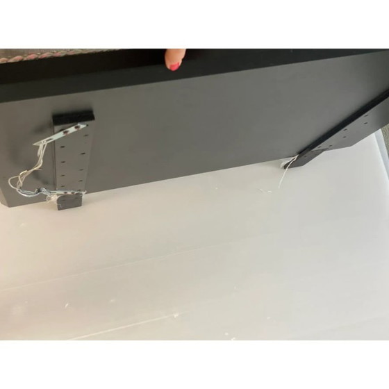 Image 1 of Italienischer, moderner rechteckiger Spiegel aus Muranoglas mit grünen, floralen Schnitzereien