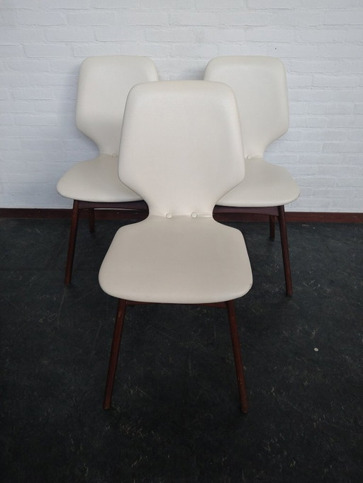3x Chaises de salle à manger scandinaves Mid Century