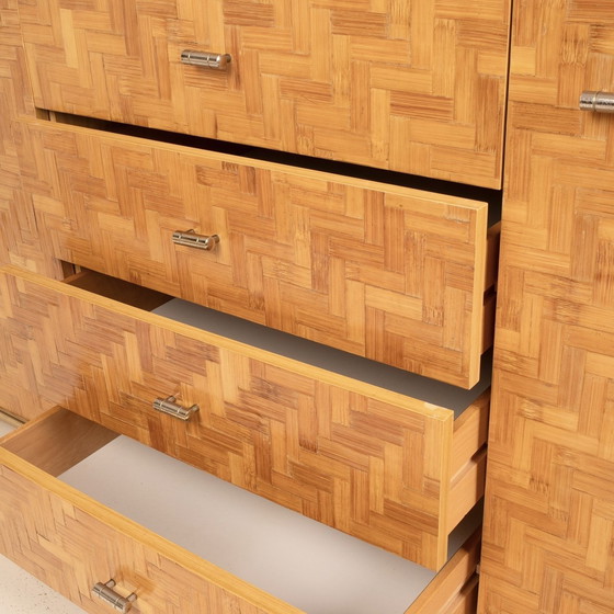 Image 1 of Credenza In Bamboo Pressato E Ottone 1975