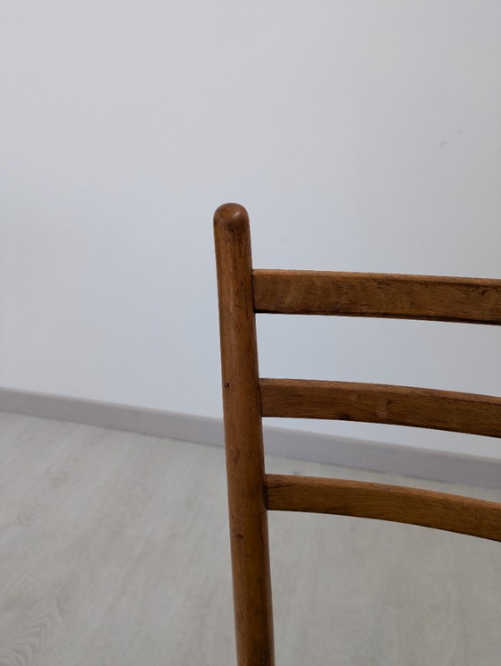 Image 1 of Authentischer Chiavarina-Stuhl aus Naturholz mit Sitzfläche aus geflochtenem Stroh - Ikone des italienischen Kunsthandwerks