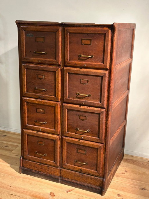 Archivador doble industrial vintage circa 1925