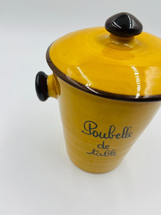 Ceramic Table Bin from Vallauris, Table accessories, Yellow, Vintage (photo 3 of 9)