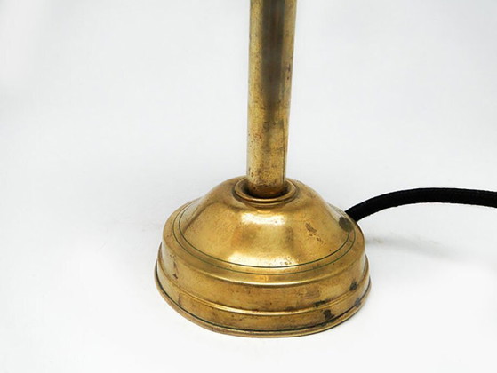 20th Century Desk Lamp, 1890s – Glass, Brass (photo 3 of 10)