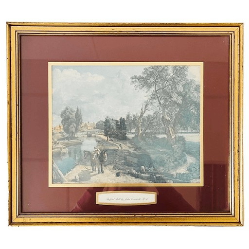 Vintage Framed Print Flatford Mill John Constable 1960s – schilderijen tekeningen, Paper