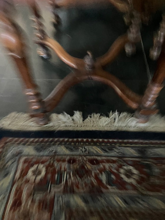 Image 1 of 4 antieke eetkamerstoelen, kersenhout
