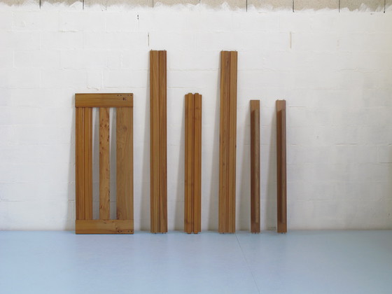 Image 1 of Estructura de cama de 140 cm y par de mesitas de noche de olmo macizo Regain France