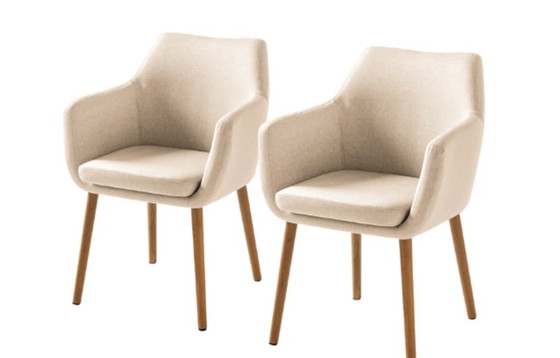Image 1 of 2 nice beige/gray chairs