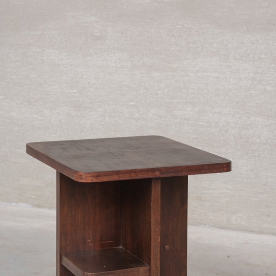 Image 1 of Mesa auxiliar de madera francesa de estilo Deco tardío