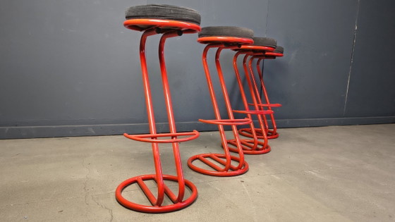 Image 1 of Barhocker im Memphis-Stil, 1980er Jahre – 4er-Set